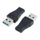 5Gbps USB 3.0 Type-A Male to USB 3.1 Type-C Female Adapter (Black)