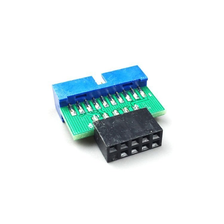 USB 2.0 10-Pin Female to USB 3.0 20-Pin Male Internal Header Converter
